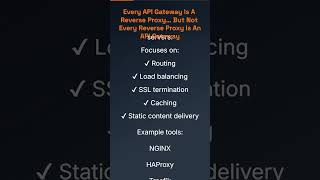 Every API Gateway Is A Reverse Proxy… But Not Every Reverse Proxy Is An API Gateway#cloudarchitectur