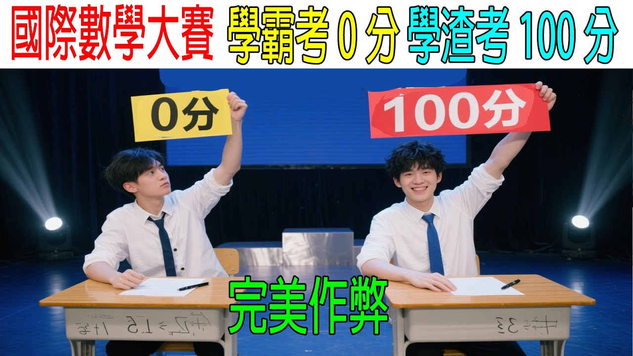 國際數學大賽，學霸考0分，學渣竟然考100分，還打破世界紀錄，原來學霸一直完美作弊！