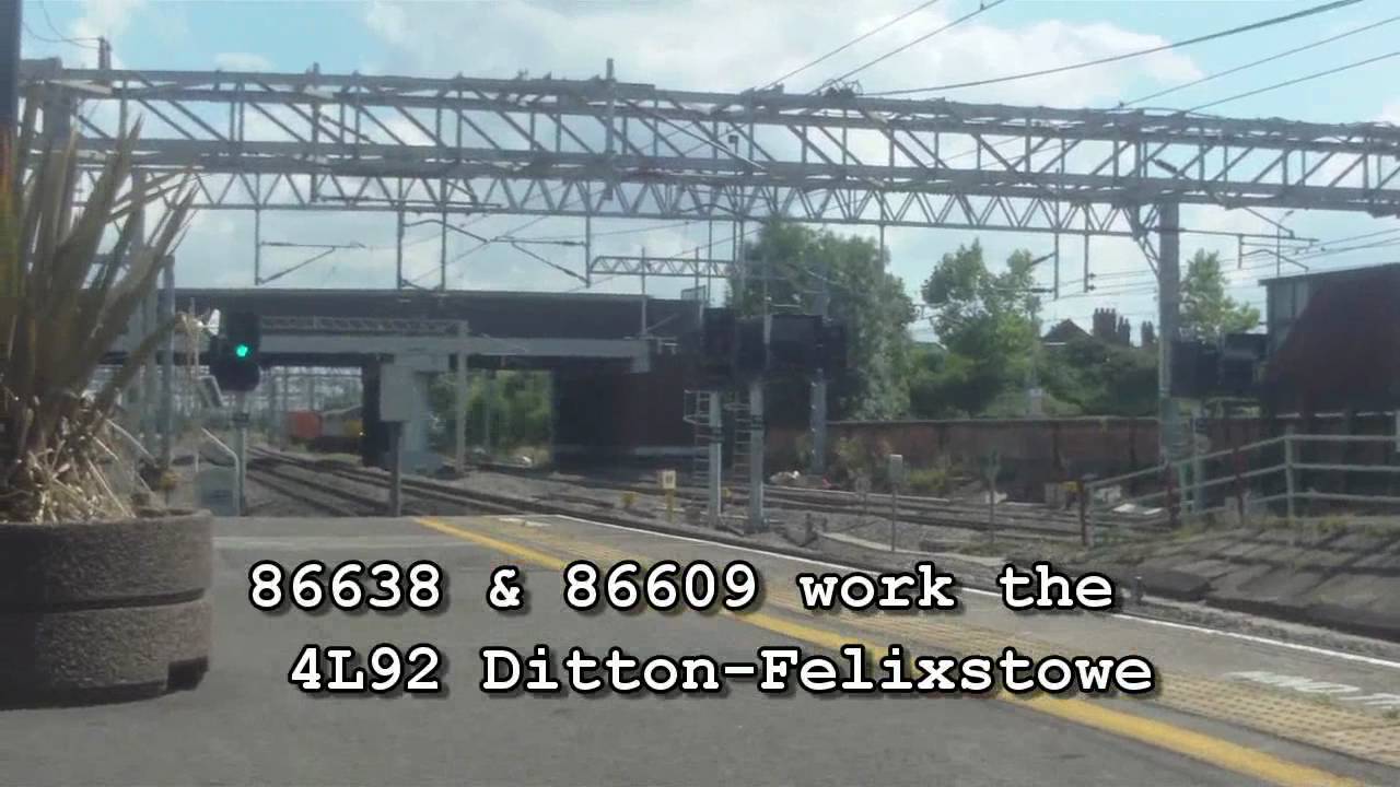 HD 86638 & 86609 work the  4M54 Tilbury to Crewe
