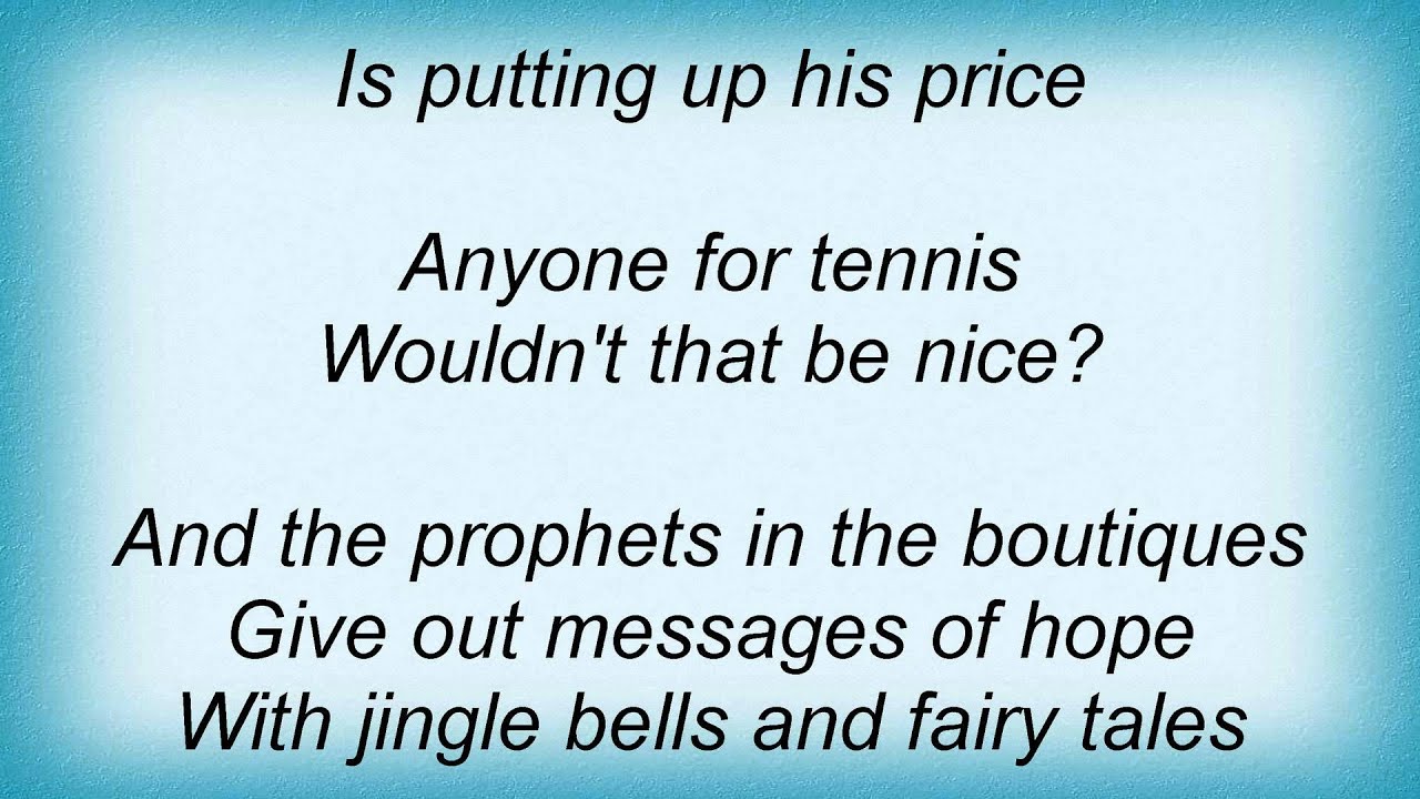 Eric Clapton Anyone For Tennis Lyrics YouTube