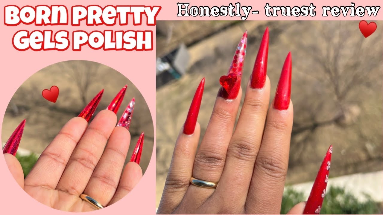 Simple & fast encapsulated après dupe Valentine’s Day nails- @BornPrettyBPS gel polish HONEST review
