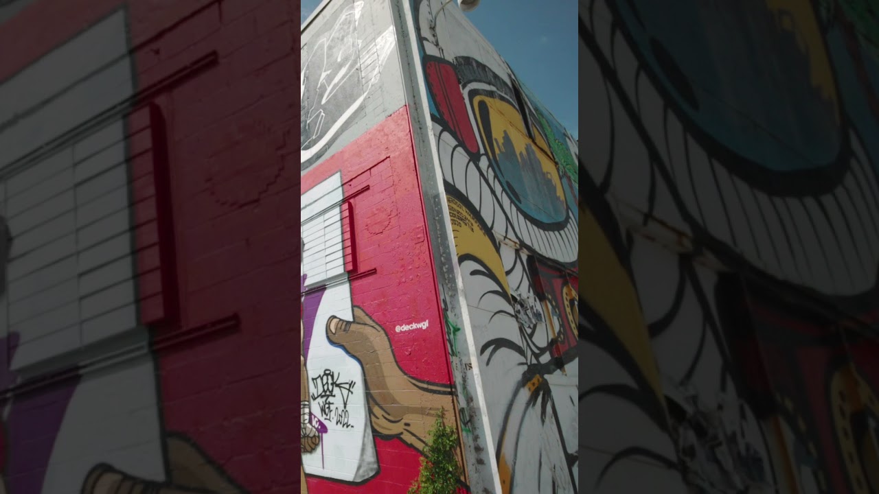 Mural art district in Houston, Texas. 