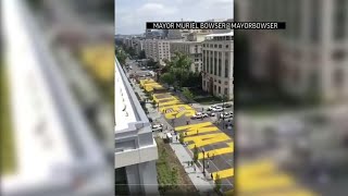 Huge 'Black Lives Matter' painted on road near WH