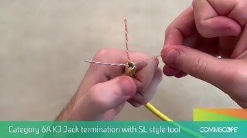 Category 6A KJ Jack termination with SL Style tool