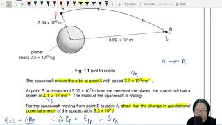 13.4b Ex4 MJ19 P41 Q1 Spacecraft Approach Orbit | A2 G-Fields | Cambridge A Level Physics