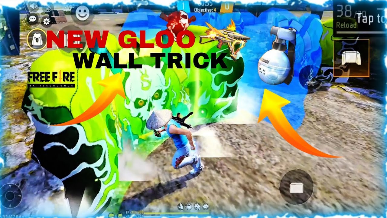 FREE FIRE GLOO WALL TRICKS MOBILE |FREE FIRE NEW GLOO WALL TRICK 🔥🎮🎯