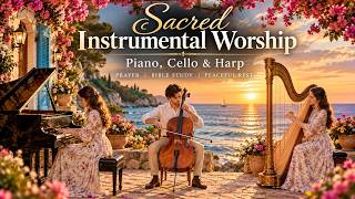 Sacred Instrumental Worship 🙏 Piano, Cello & Harp for Prayer, Bible Study & Peaceful Rest