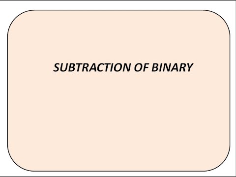 Subtraction Of Binary By Sandhya Bharti [HINDI]