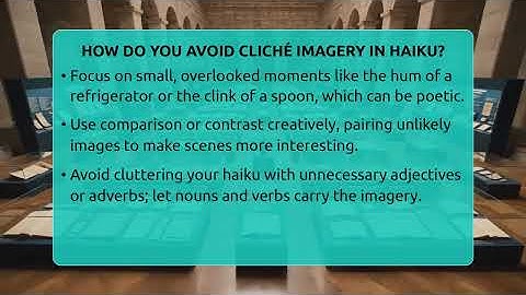 How Do You Avoid Cliché Imagery In Haiku? - The Prose Path