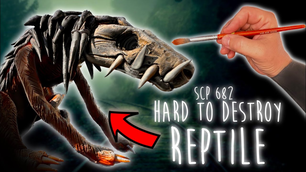 Scp-682 Hard To Destroy Reptile 6 Figurine Scp Foundation 682