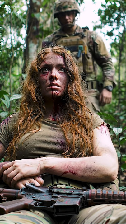 'Injured But Unbroken: US Female Soldier’s Jungle Struggle 💔🇺🇸'