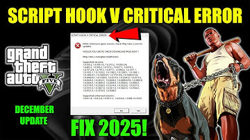 How to Fix Script Hook V Critical Error in GTA 5 December 2025 | Downgrade 3717 to 3586 (Dec 2025)