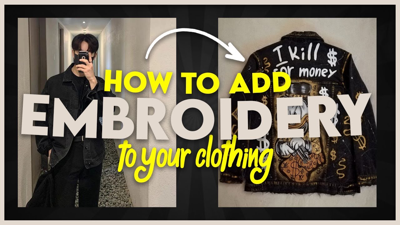 How To Sew Patches (EMBROIDERY) Onto Your Clothing! l By Hand - YouTube
