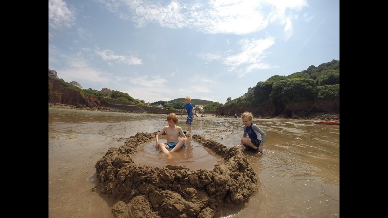 Hope Cove with nephews