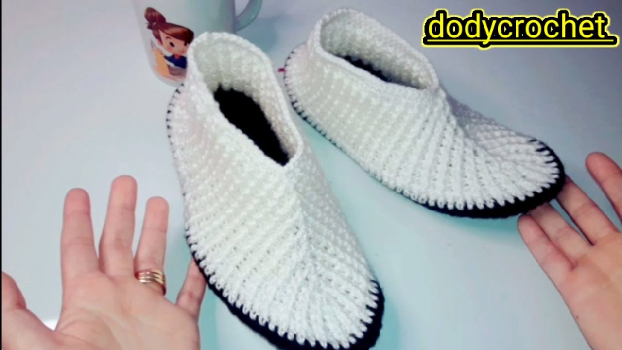 كروشيه سليبر رجالي/لكلوك/تليج/باي مقاس  crochet ashoes