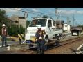 軌陸車『レールランナー』軽トラタイプ 載線作業
