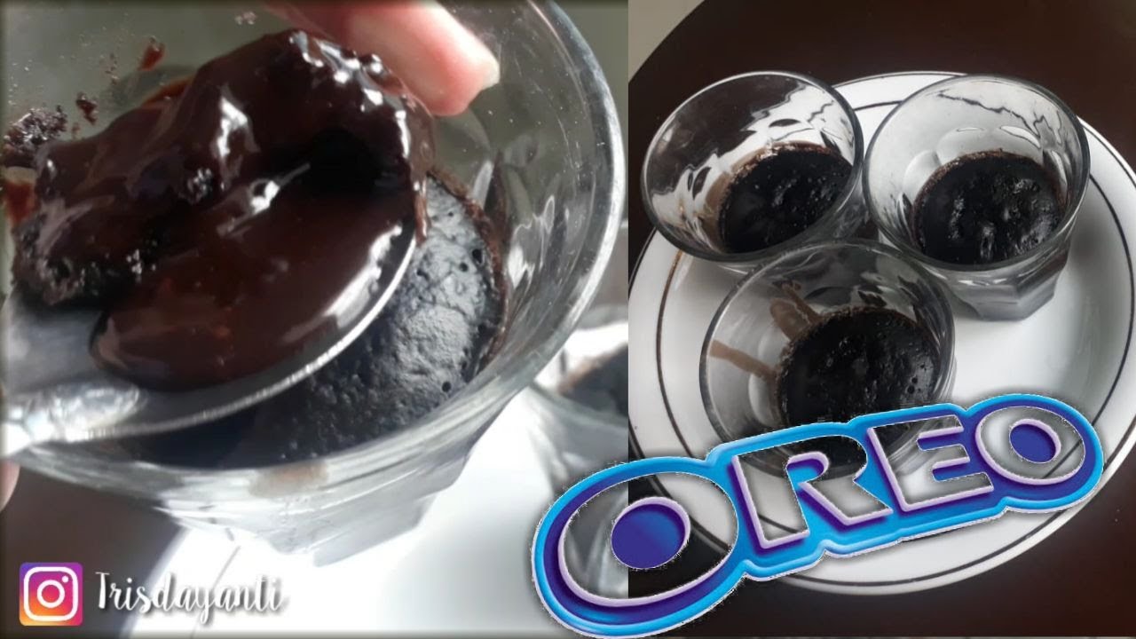 CARA MEMBUAT CHOCO LAVA GLASS CAKE - YouTube