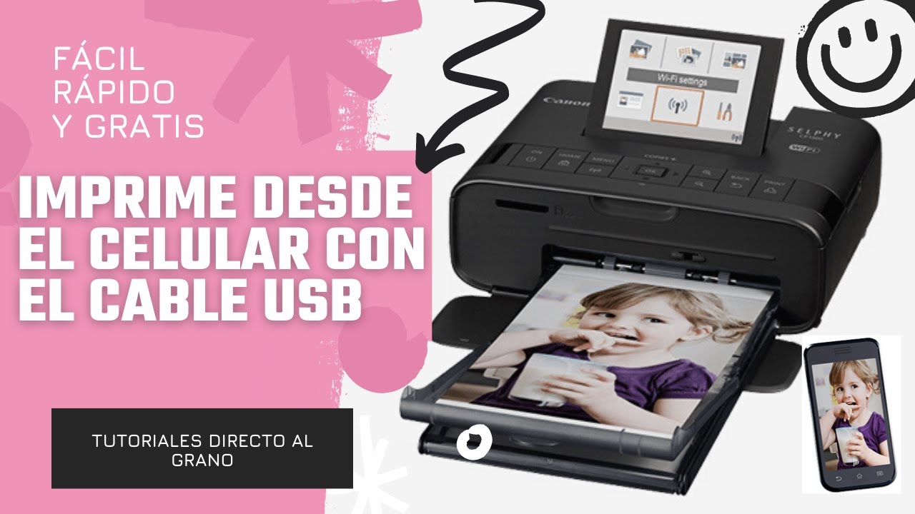 Imprimir desde el celular con el cable USB - imprimir desde el teléfono -  YouTube