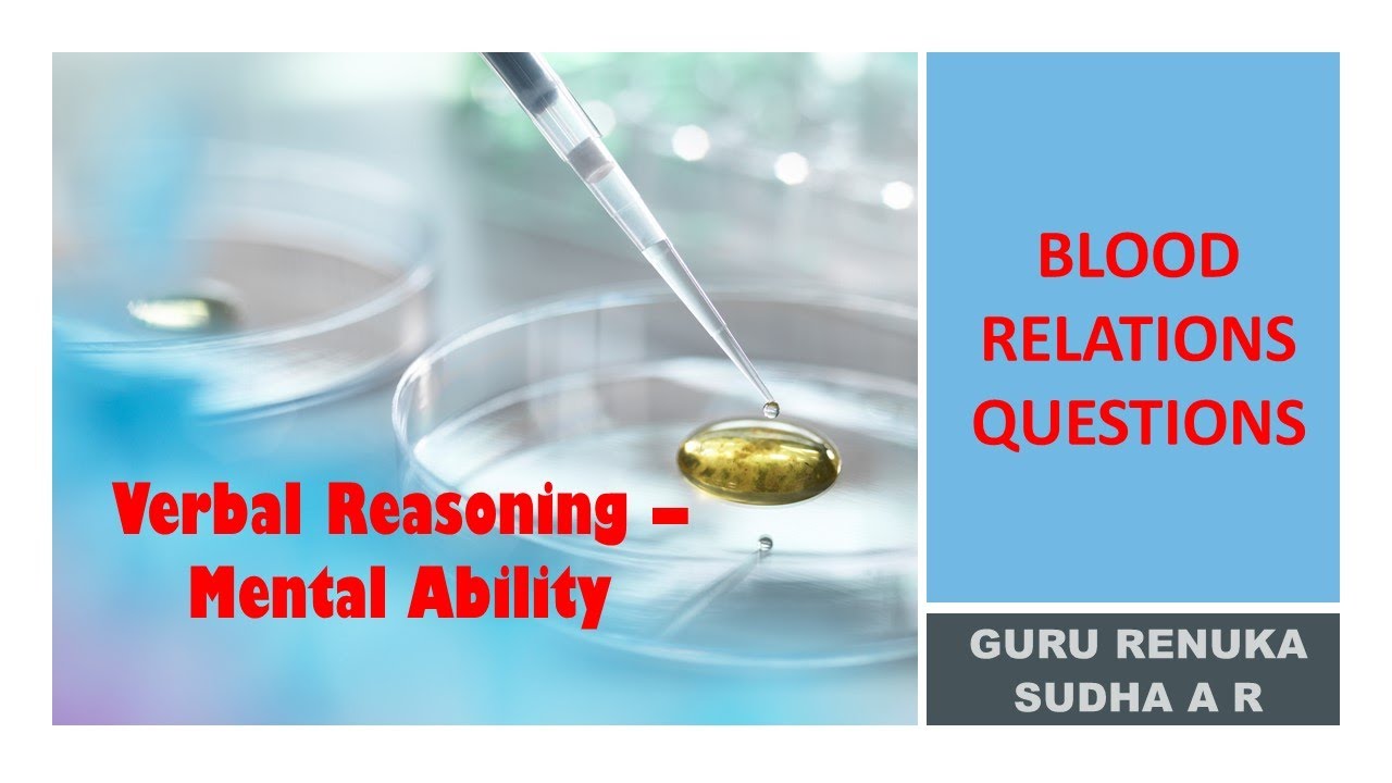 Blood Relation -Verbal Mental ability question & answers - YouTube
