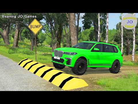 Cars vs Massive Speed Bumps # 556 – BeamNG JO Games