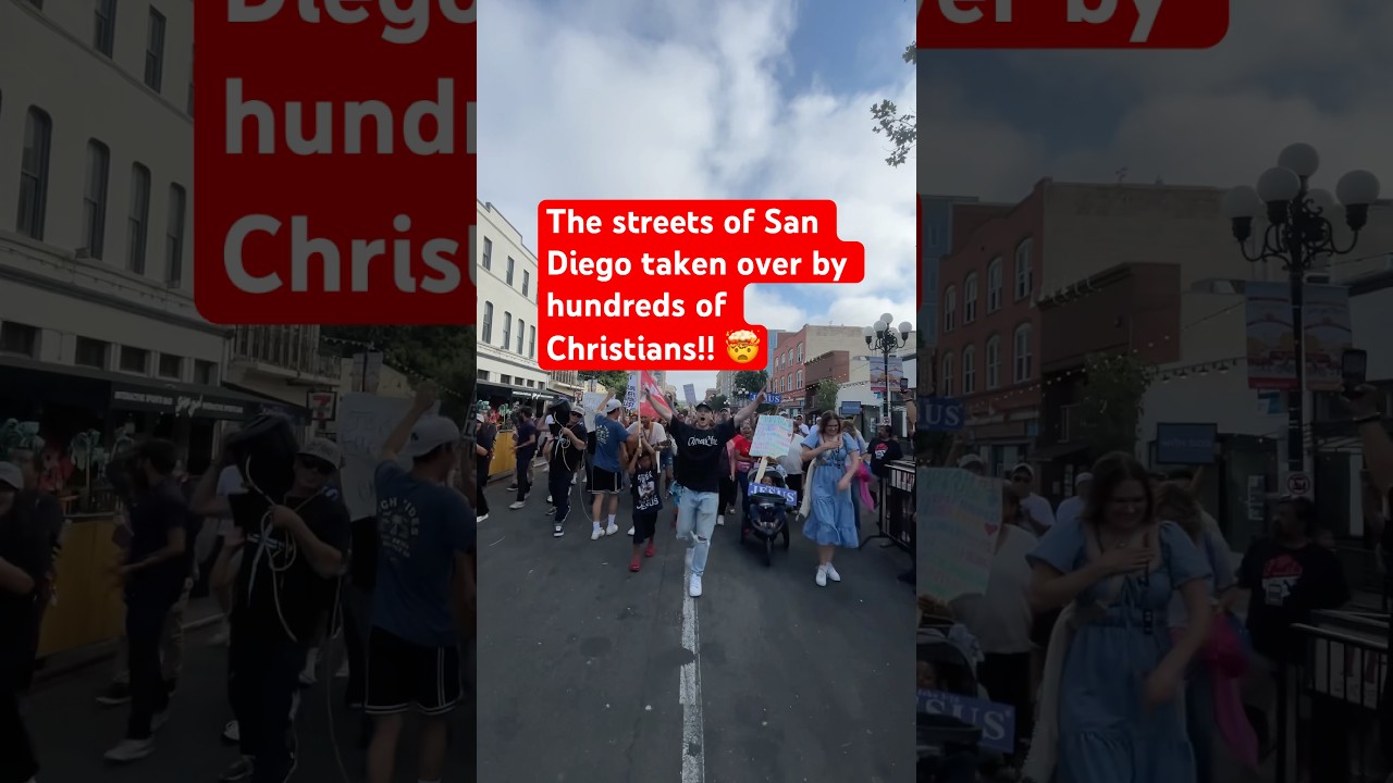 Hundreds of Christians takeover downtown San Diego!! 🤯 