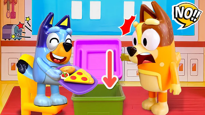 Bluey Don't Be Wasteful! | Lessons For Kids | Pretend Play with Bluey Toys