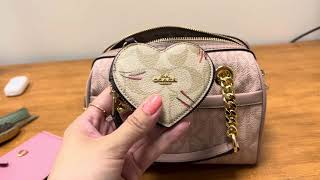 What’s In My Bag - WIMB - Michael Kors Blaire Extra Small Logo Satchel (ballet pink)