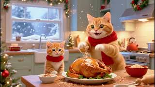 In Order To Invite Friends To Celebrate Christmas At Home, The Kitten Made A Lot Of Preparations.