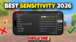 PUBG MOBILE BEST SENSITIVITY SETTINGS 2026 🔥 COPY & USE!