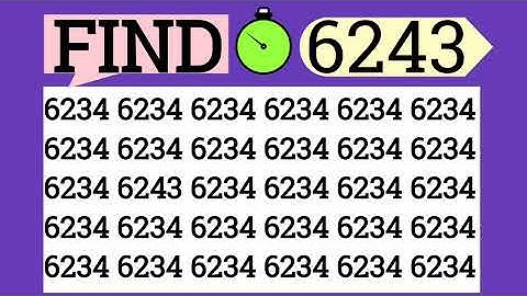 Only 1% Can Spot This Hidden Number 6243🔥 | Puzzle Challenge #eymath #viral #trending #fypシ゚viral 
