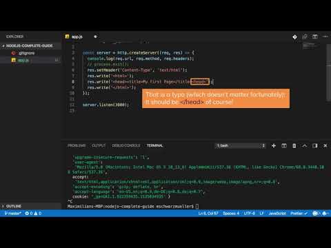 Sending a response of request in NodeJS || Javascriptframework - YouTube