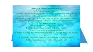 Rahman ve Rahim olan Allah'ın adıyla 1  Tîn'e ve zeytûn'a andolsun.