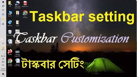 Taskbar setting for windows in Bangla | কিভাবে টাস্কবার সেটিং করবেন