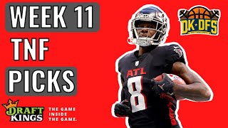 DRAFTKINGS TNF SHOWDOWN ANALYSIS (PATRIOTS/FALCONS) | DAILY FANTASY PICKS