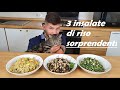 3 insalate di riso vegetali. Gustose, originali, facili da preparare per sorprendere i vostri ospiti