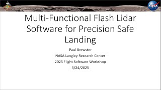 Multi-Functional Flash Lidar Software for Precision Safe Landing screenshot 1