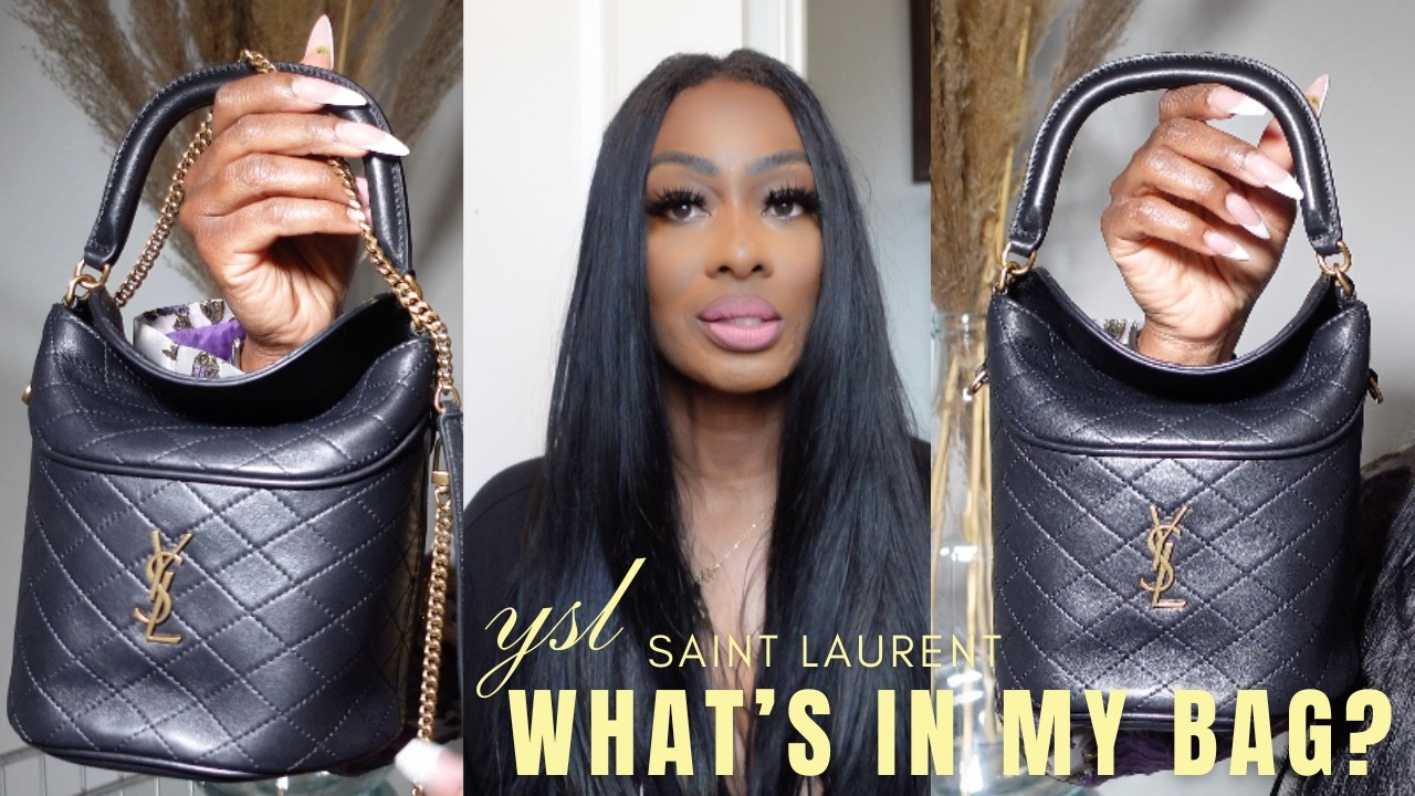 YSL SAINT LAURENT Gaby Bucket Bag | What's in my bag? | Babalabags