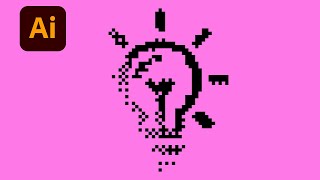 Illusive - Create Pixelated Halftone Logos In Adobe Illustrator With Scattered Squares