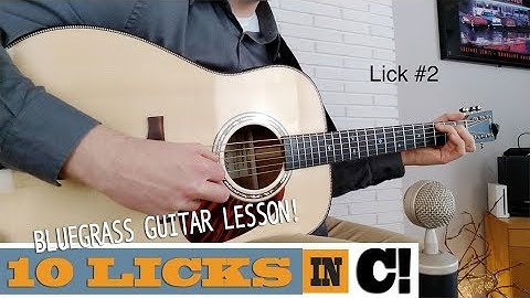 “10 Licks in C” | Bluegrass Soloing Guitar Lesson with TAB