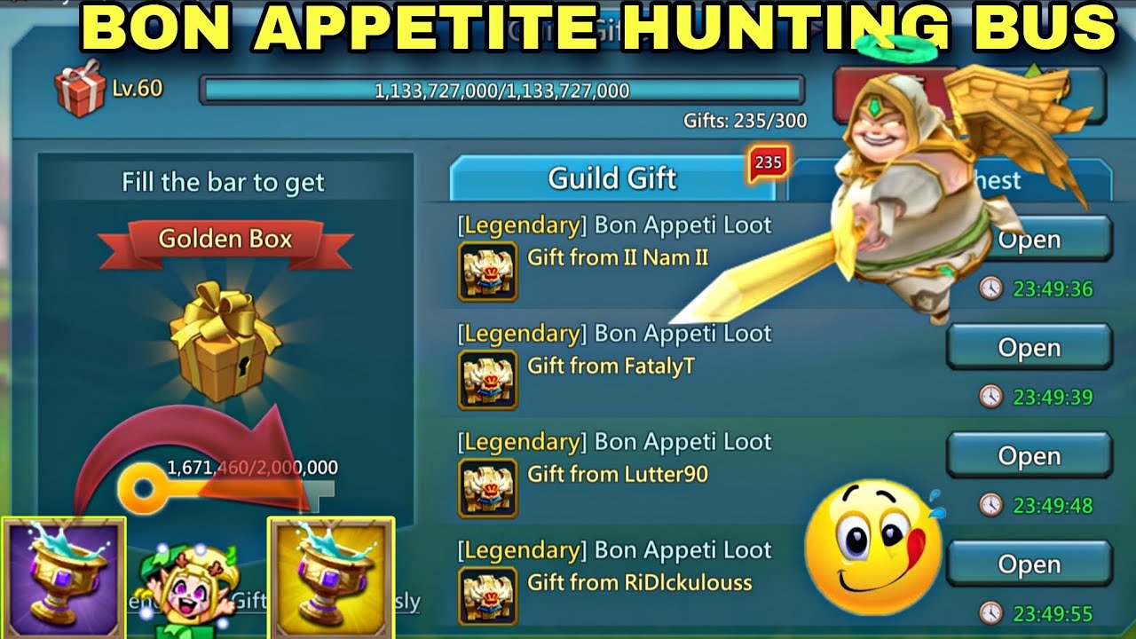 LORDS MOBILE - BON APPETI SUPER HUNTING BUS LORDS MOBILE CRAZY REWARDS 🔥