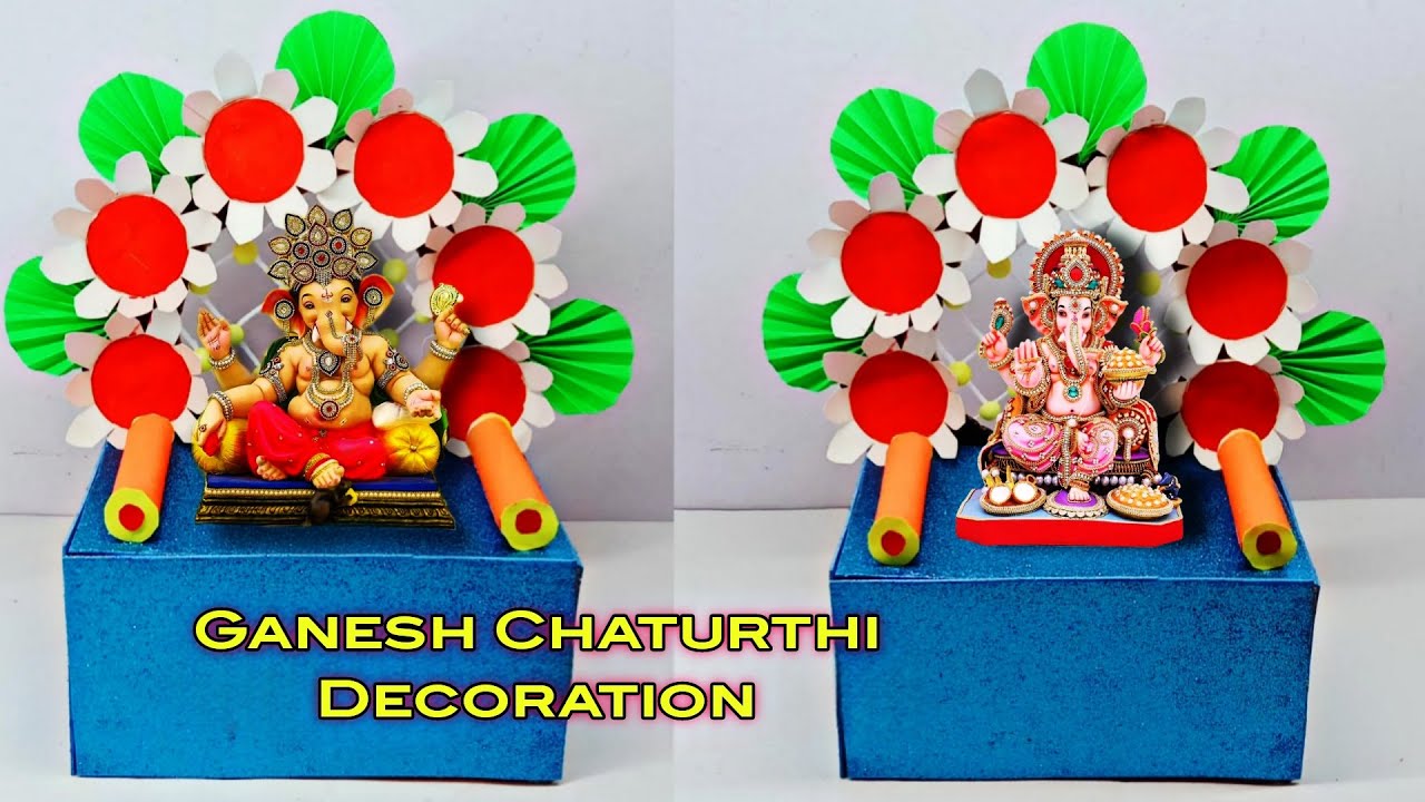 Easy Ganpati Decoration Idea Using Paper Cup At Home Ganpati
