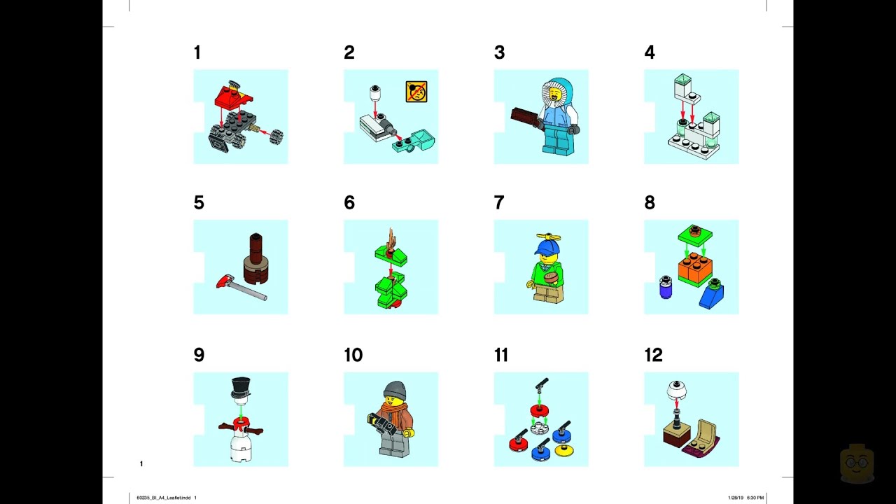 LEGO City 60235 - Complete City Advent Calendar 2019 Instructions