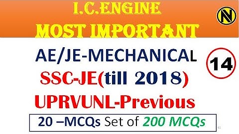 most important 20 question of 200 mcqs IC engine part 14