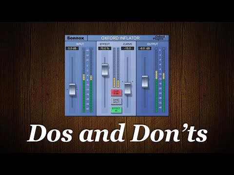 Dos and Don'ts of Oxford Inflator