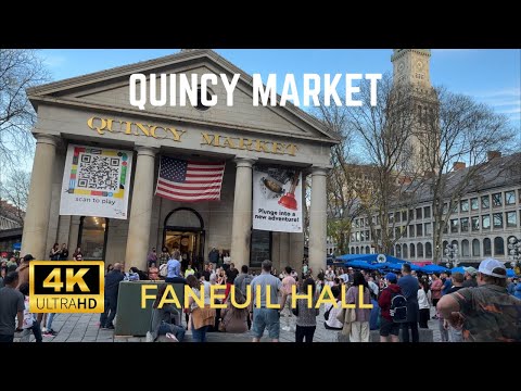 4K EXPLORING BOSTON QUINCY MARKET