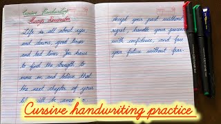 Cursive writing practice motivation quotes| how to write neatly | how to write cursive handwriting News