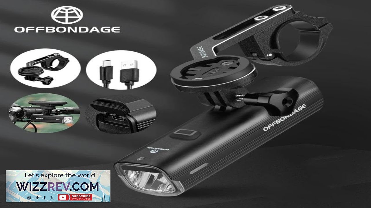 Велосипедный передний фонарь OFFBONDAGE, водонепроницаемый, с зарядкой от USB, 1000 лм