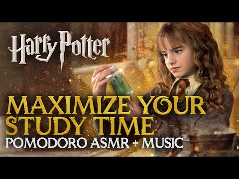 3h STUDY SESSION: WIZARDING RADIO + ASMR 🏰📻 Harry Potter Pomodoro Timer Hogwarts ASMR Sounds