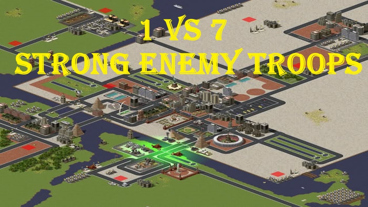 RedAlert 2 - Yuri`s Revenge | 1 Korea vs 7 Strong Troops | Buaymap City.