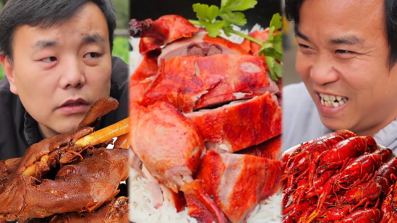 2026年，是“真理”白毛的版本，这么大一只烤鸡被谁吃到了？#农村美食#吃播#辣椒酱#抖音美食#tiktok#美食盲盒#spicy